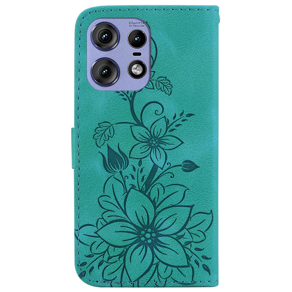 For Motorola Edge 50 5G/Edge 50 Pro 5G Case Wallet Stand Flower Imprinted Leather Cover