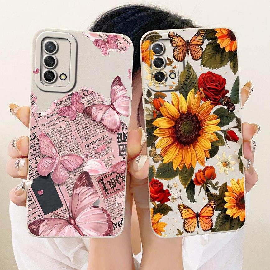 Case For OPPO A74 4G Cover A95 4G CPH2365 Lovely Cartoons Painting Soft Back Cases For OPPO F19 F 19 S Phone Len Proective Capa