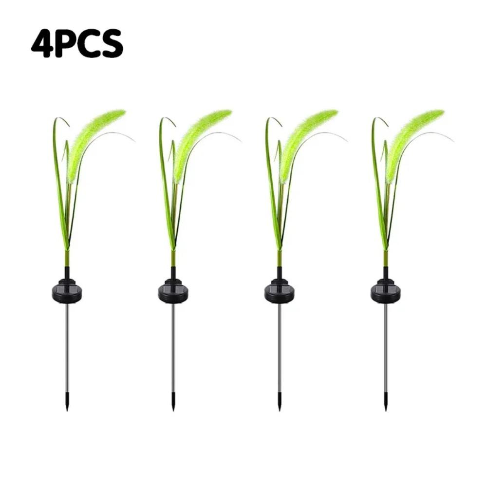 

Солнечный тростниковый светильник светодиодный излучающий собачий хвост газонный светильник для украшения сада виллы на открытом воздухе дворовое освещение IP65 водонепроницаемый 4pcs