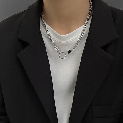 Fashion Stainless Steel Sweater Necklace Women's Niche Design Trendy Fashion Simple Sweater Chain Accessories