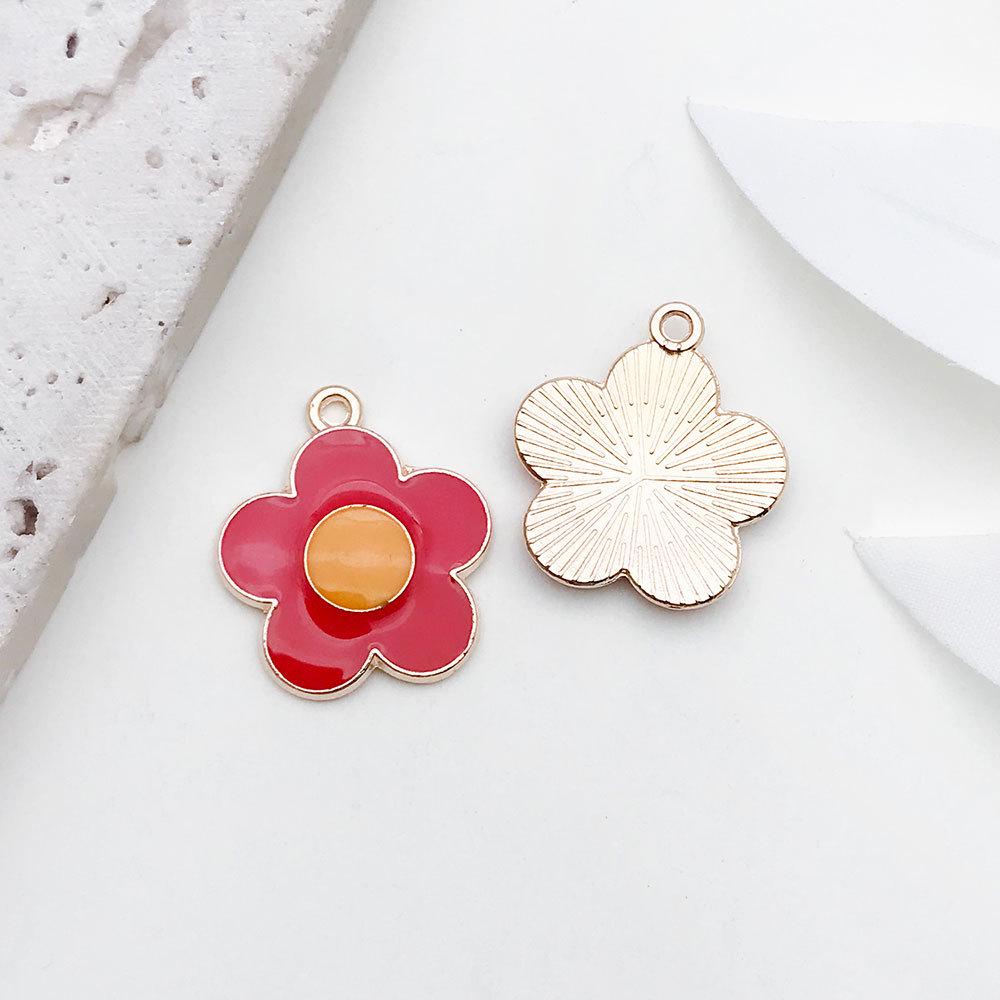Red Cherry Blossom Oil Drop Keychain & Earrings Set: DIY Jewelry & Hair Accessories