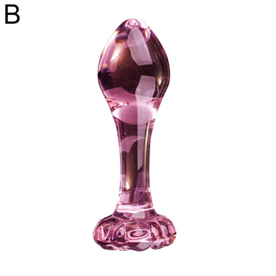 12mm Glass Butt Plug Anal Bead Fake Penis Dildo Adult Sex Toy for Women Men