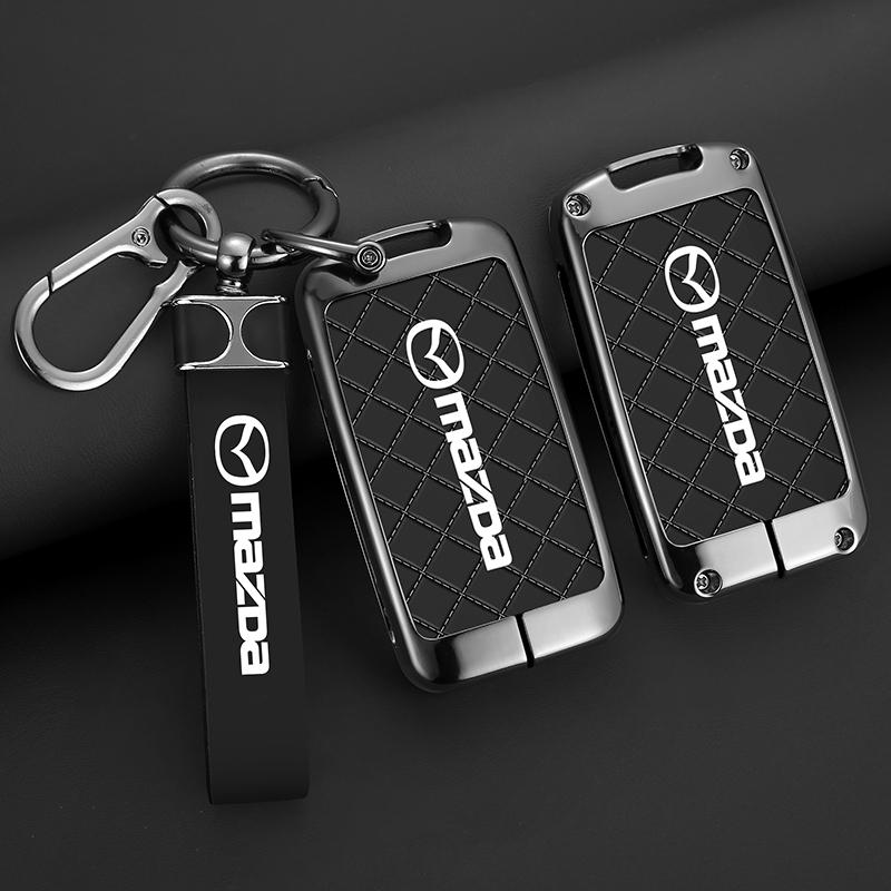 AAEZ1 Zi Alloy Car Key Remote Control Protective Case For Mazda Axela Atenza 3 2 6 CX3 CX5 CX30 CX8 CX9 MX5 RX7 RX8