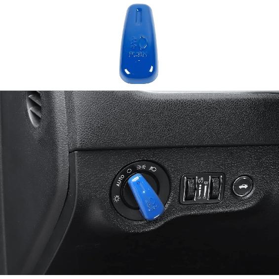 Headlight Control Switch Knob Cover Trim for 2015-2023 Dodge Challenger, for 2010-2023 Dodge Charger, for 2011-2023 Dodge Durango (Blue) синий