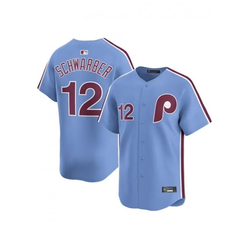 Philadelphia Phillies Baseball Jersey Mens Embroidered V-Neck Sportswear Loose Fit Nylon Athletic Top Fan Wear