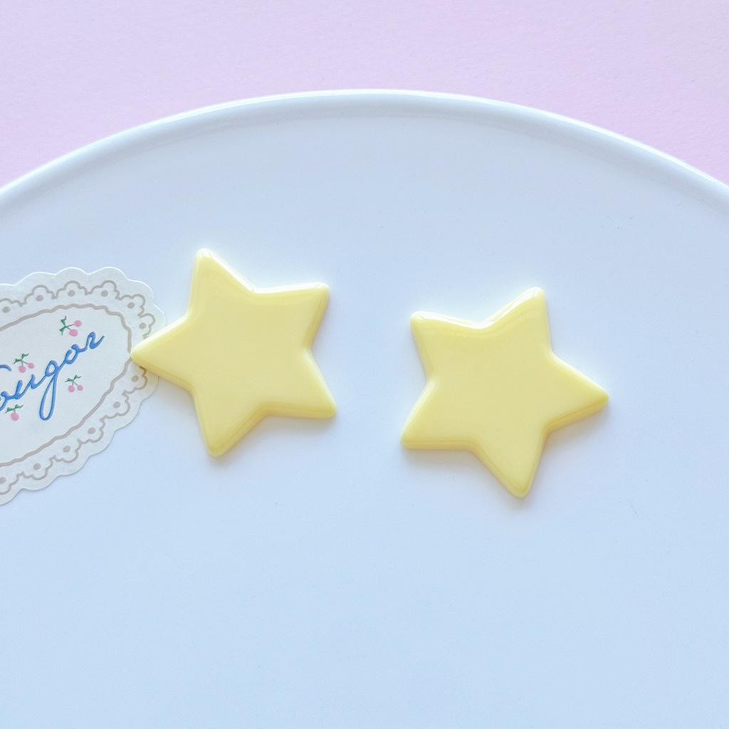 30/150PCS Cute jade dog resin diy jewelry yellow five-star hair clip mobile phone shell hole shoe patch shoe flower accessories