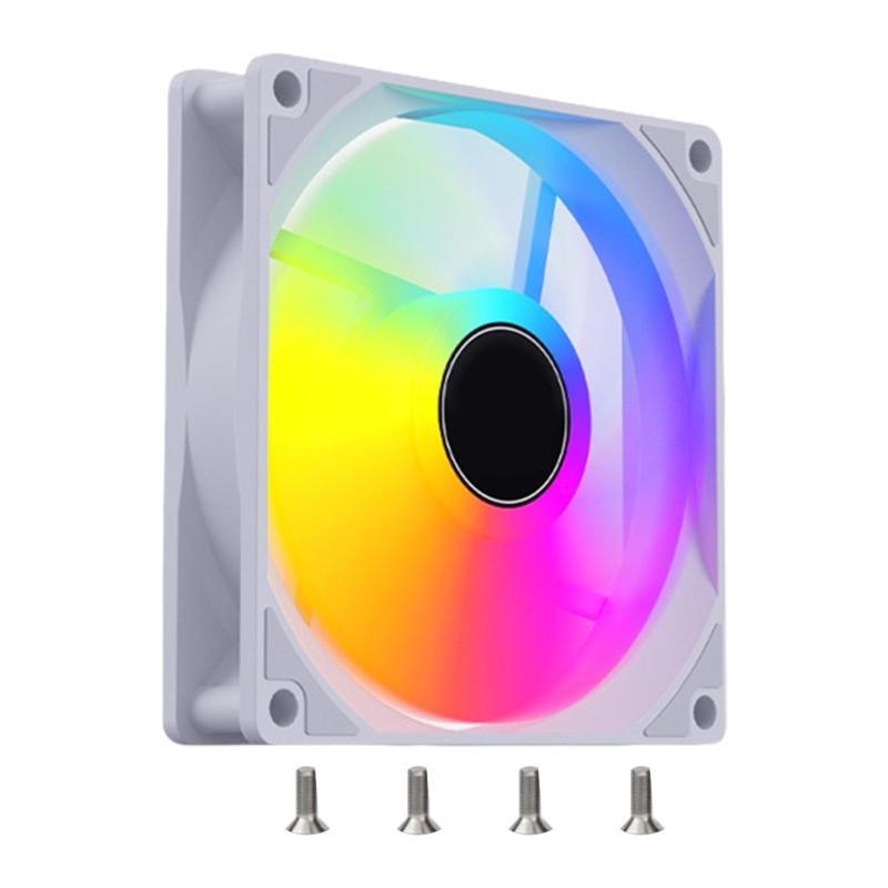 1200RPM Computer Case Quiet Fan 120mm Cooling Fan CPU Cooling Fan Light Quiet PC Fan Hydraulic Bearing Radiator белый