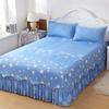 Non-slip Bed Skirt with 2 Pillowcases High Quality Simmons Protective Cover Soft Bedspread for Home