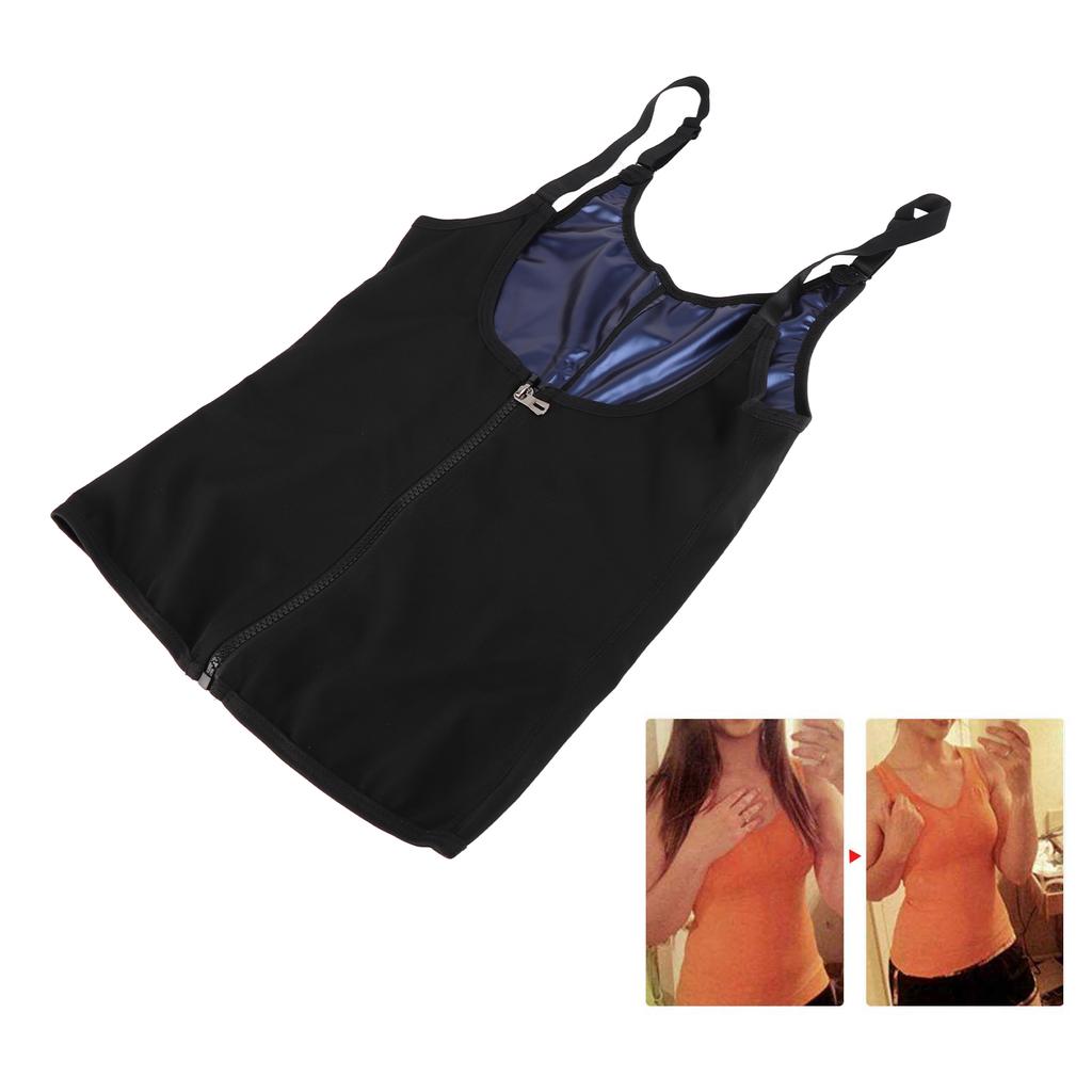 Colete de Suor Feminino para Fitness Esportivo Respirável Elástico Queima de Gordura Modelador de Corpo S M