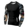 3D-gedrucktes Drachenmuster 3D-Druck Herbst Herren Rundhals T-Shirt Lässiges Langarm Übergroßer Pullover Modische Oberteile