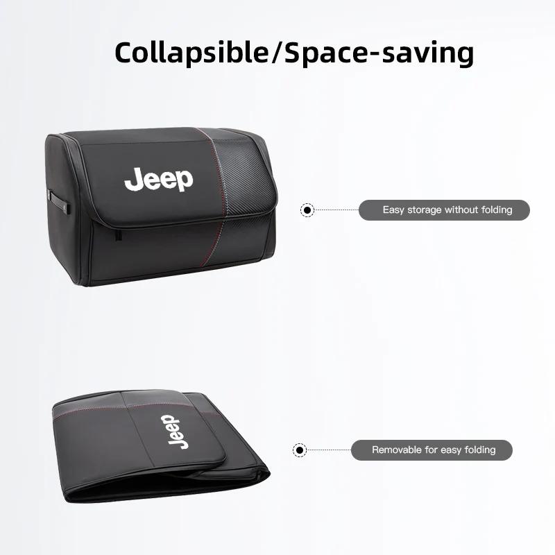 Für Jeep Auto Kofferraum Organizer Box Große Kapazität Werkzeug Aufbewahrungstasche Für Jeep Renegade Wagoneer Avenger Recon Wrangler JK Gladiat