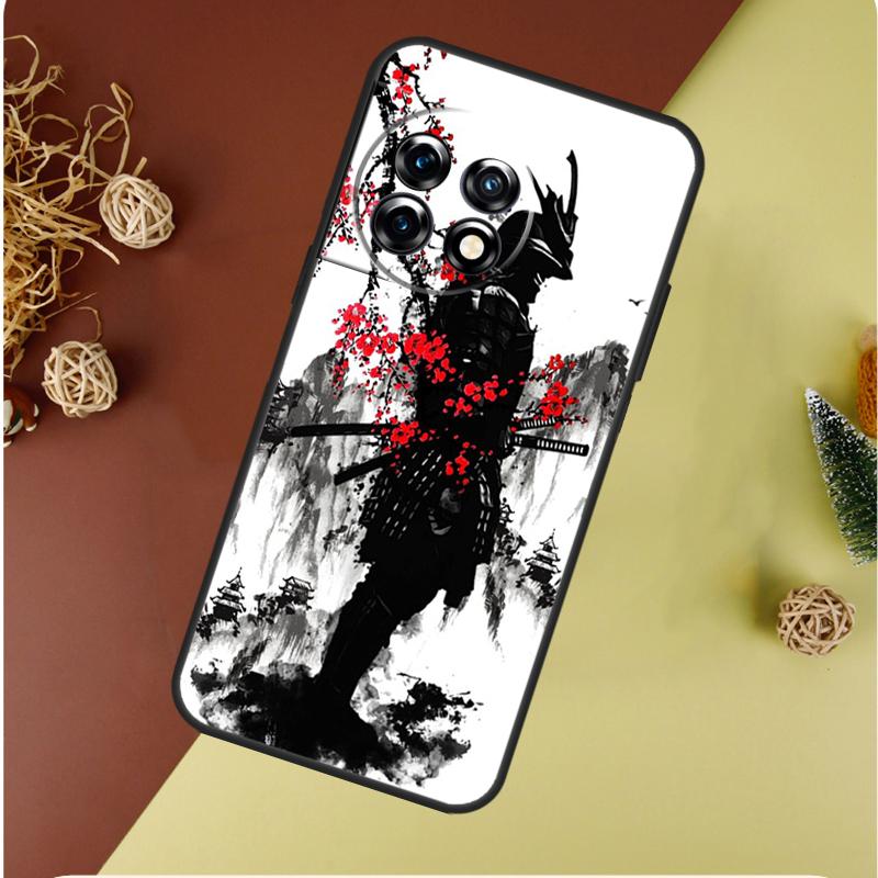 Japanese Samurai Warrior For OnePlus 13 13R 12 12R 11 9 10 Pro 8T 9RT 10T 10R Nord 4 CE 2 3 Lite N20 N30 Phone Case
