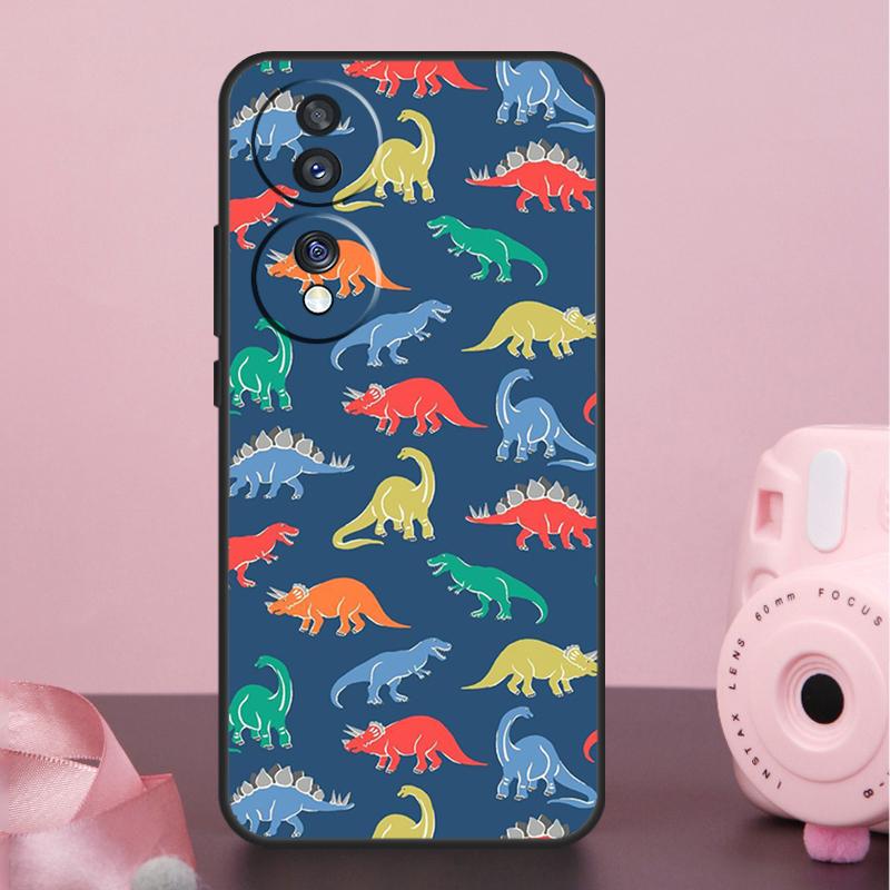 Dinosaur Collage Case For Honor Magic 7 Pro 5 6 8 Pro X9a X9b X9c X9d X8a X8b X8c 50 70 90 200 400 Lite Cover