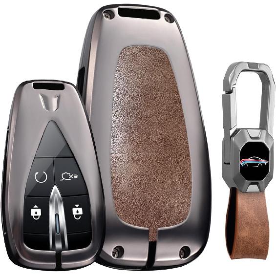Leather Metal Car Key Fob Cover Case Fit for Changan CS35PLUS CS55PLUS CS75PLUS CS75 Eado UNI-T UNIK Oushang X5 X7 EV 2022 2023 Keychain Key Shell