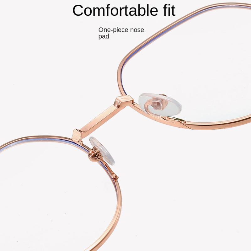 Anti Blue Light Metal Polygons Myopia Glasses Women Men Computer Myopic Optical Eyeglasses Unisex Goggle