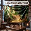 Floral Garden Theme Throw Blanket Custom Name Text Personalized Blanket Soft Cozy Blanket for Home Sofa Bed