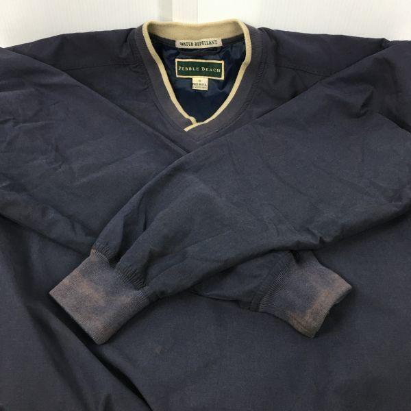 PEBBLE BEACH USA Hergestellt Vintage Wasserdichter Pullover Blouson Sweatshirt Größe S Marine(GEBRAUCHT)