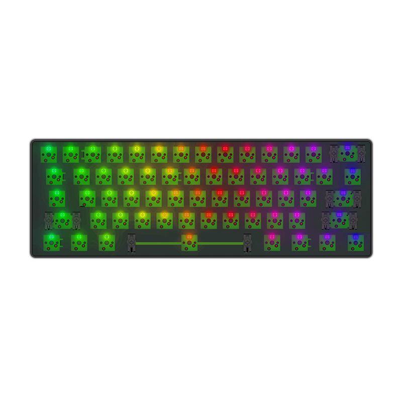 Wireless Bluetooth 68/61 Mechanical Keyboard Kit: RGB, Hot-Swappable, DIY Customizable, Mini, Portable.