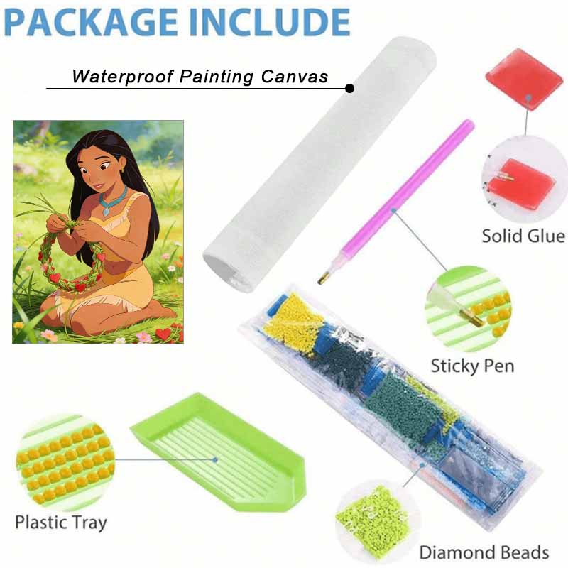 Disney Diamond Painting Kit Pocahontas Style Home Decor Craft Perfect Gift Idea Diamond Art Creation 129
