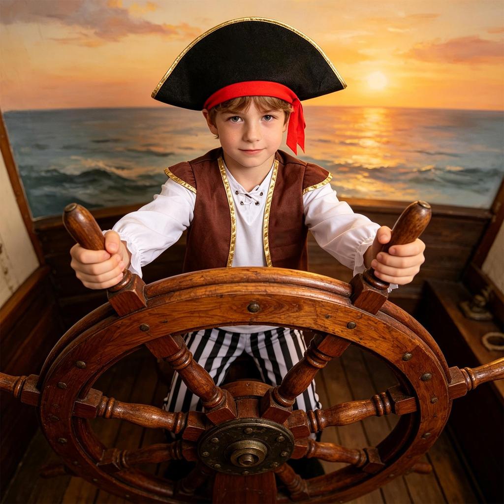 Halloween Pirate Costume Set for Party Performances