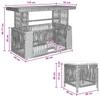 Garden Dining Set 4 pcs Grey and Dark Grey Poly Rattan