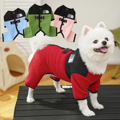 Haustier Hund Kleidung Katze Zubehör Herbst Winter Samt Warm Vierbeiner Samtmantel Kann ziehen Teddybär