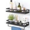 Sturdy Wall Mounted Floating Shelves Multipurpose Floating Shelves Practical Wood Wall Mounted Holder for Bathroom