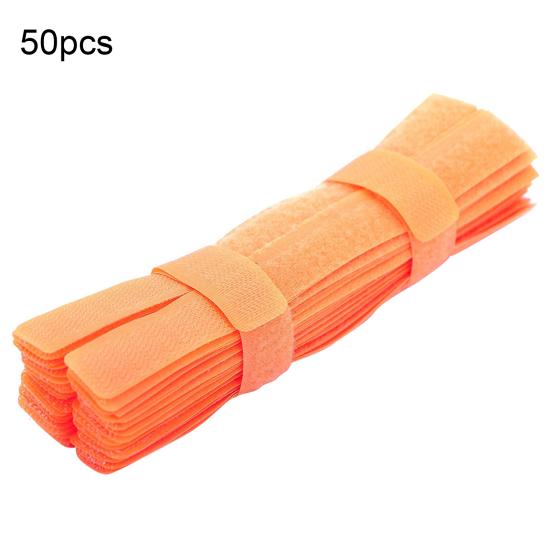 50Pcs Reusable Nylon Magic Tape Cable Tie Fasten Straps Wire Holder Organizer