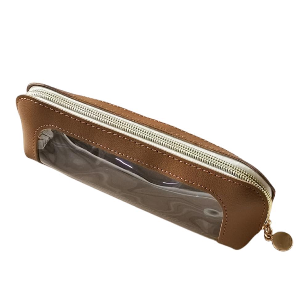 Lightweight Makeup Brush Bag Waterproof Makeup Organizer School Stationery Bag  Student кофейный