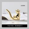 MOONBIFFY Small Gold Electroplate Ceramic Animal Figurines Swan Alpaca  Dog Cat Rabbit Fox Deer Porcelain Home Desk Decoration