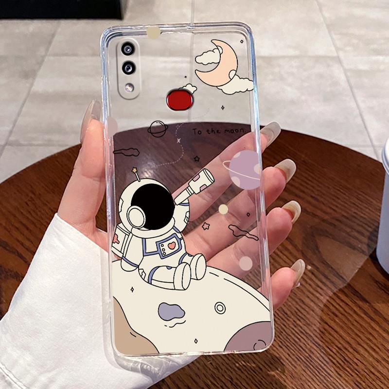 Casing For Samsung Galaxy A10s A107F Back Cover For Samsung M01s Case Transparent Aesthetic Fashion Cute Cat Soft TPU Phone Case