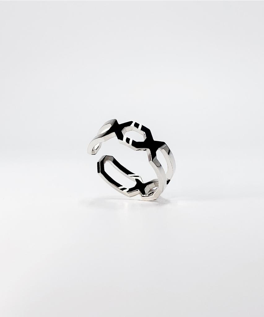 Kudos Interlocking Triple Octagon Ring (Thin Ver.)