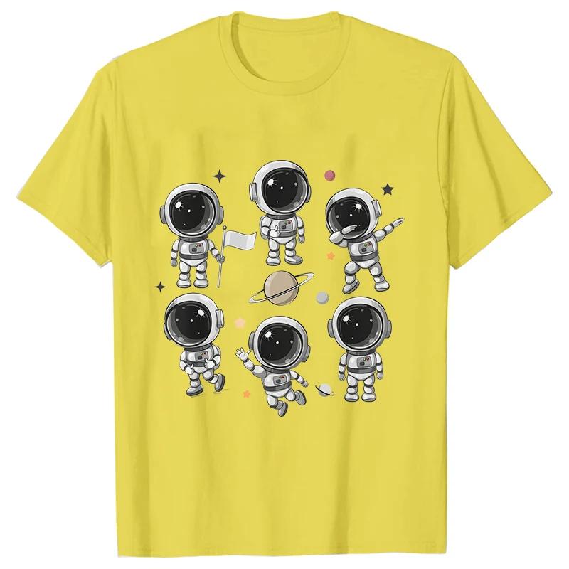 Harajuku Funny Aesthetic Tshirt Women Summer Fashion Cartoon Astronaut Graphic Y2k Tops Universe Space Punk Female Tees Shirt