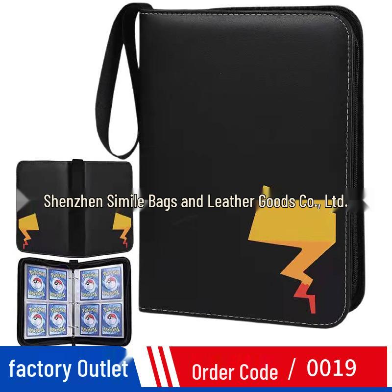 Pokémon Cartoon PU Game Card Collection Book with 4-Grid and 9-Grid Layouts