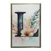 Poster Letter "L" In a Floral Composition Poster Letter "L" In a Floral Composition, 50X70 Cm, Frameless, Premium Canvas On Stretcher