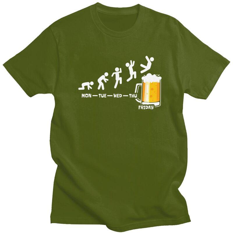 Custom Weekend Week Beer Fridays T Shirt for Men 100 Cotton Tshirt Leisure Tees Short Sleeves Tshirts