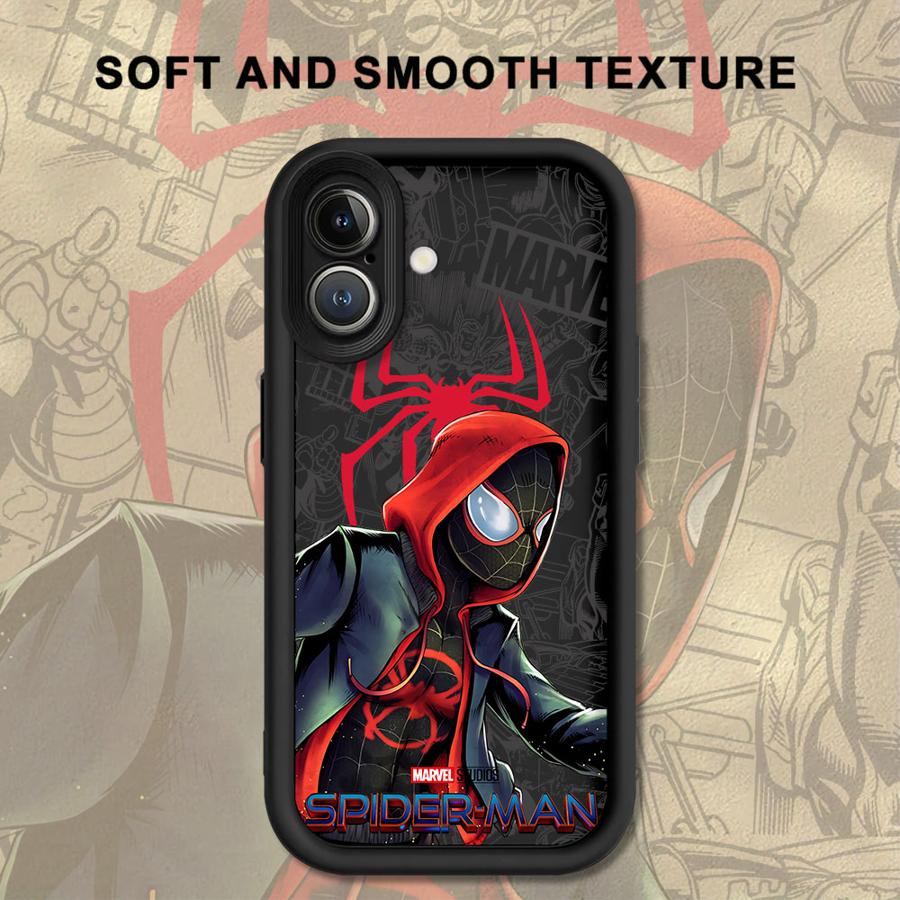 Süße Marvel Spider-Man Hülle für iPhone 16e 13 12 11 Pro Max 17 Air XS Max XR 15 16 14 Plus Weiche Hülle