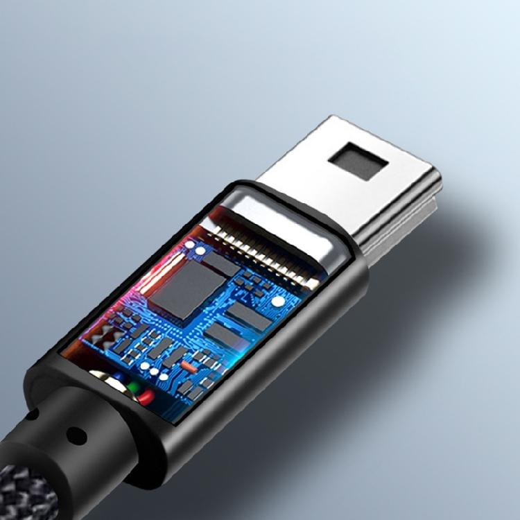 Multiple Length Type-C to Mini USB Charging Cable Cord Support Data Transmission