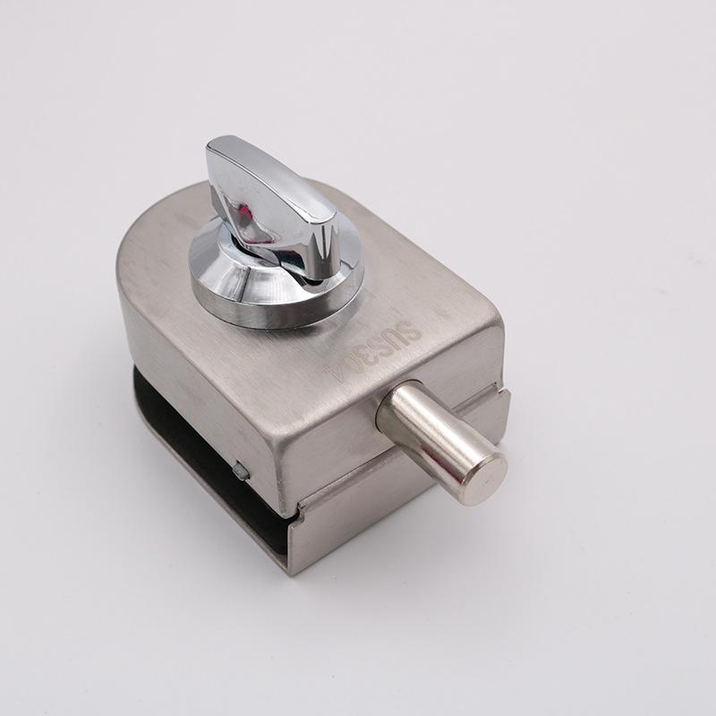 Lock Glass Door Lock For 8-12mm Frameless Double Swing Or Sliding Toughened Glass Door Glass Door Lock Silver Lock Set