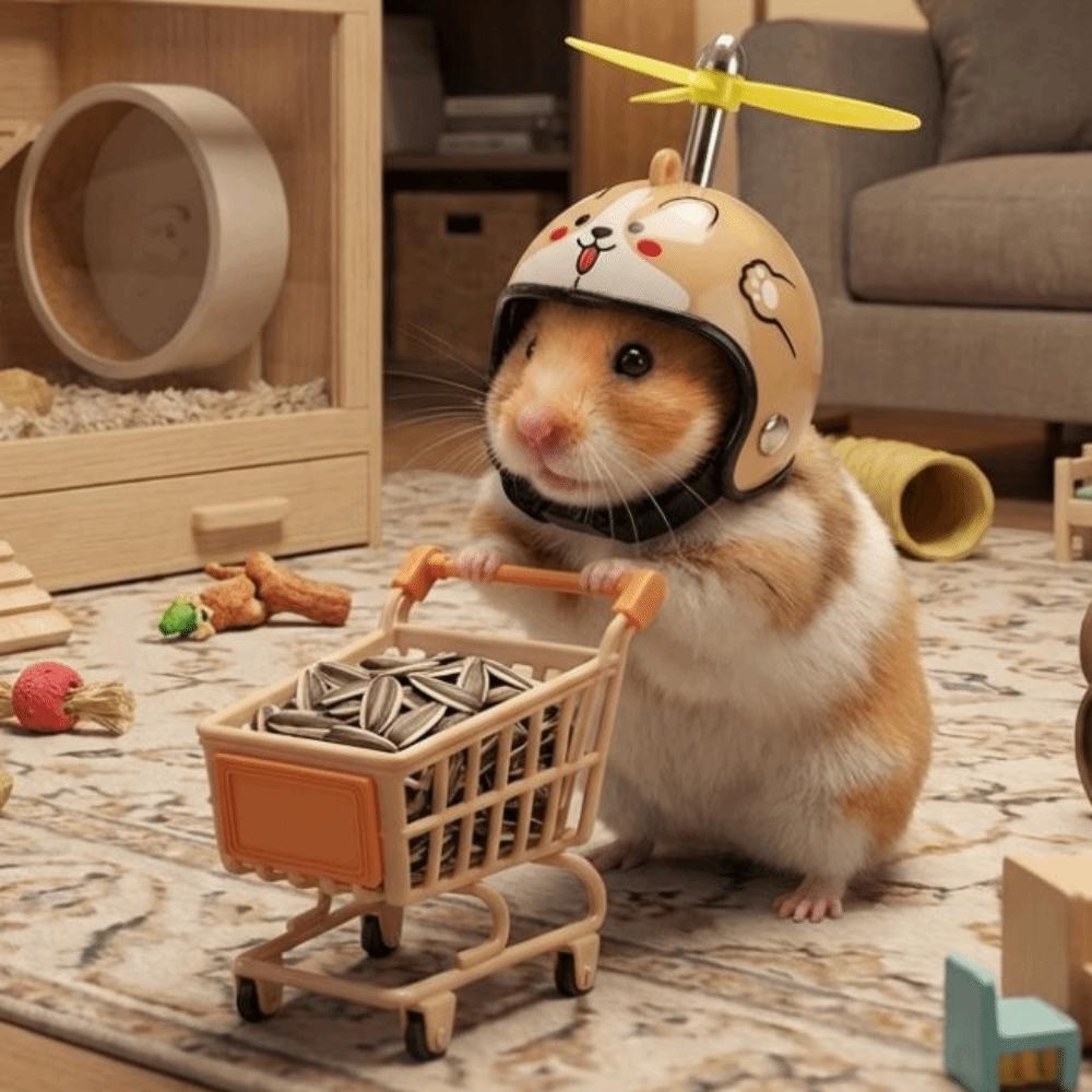 Sun Protection Pet Parrot Safety Helmet Waterproof Hamster Safety Parrot Hat Bicycle Riding
