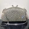 Borsa da sera in cristallo colorato Borsa a pochette con diamanti scintillanti per donna Borsa a mano di lusso con strass per matrimonio, ballo, cena, banchetto
