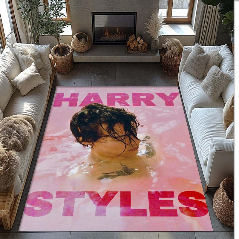 Soft Crystal Velvet Floor Rug,Harry Styles Anti Slip Decorative Carpet, Plush Area Mat For Indoor Home Decoration