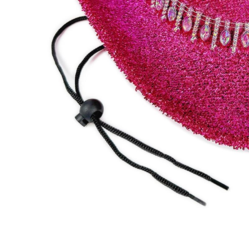 Auffällige Kristall-Cowboyhüte Brauthut Panamahut für Junggesellinnenabschied Cowboyhüte für Club-Bühnenshows