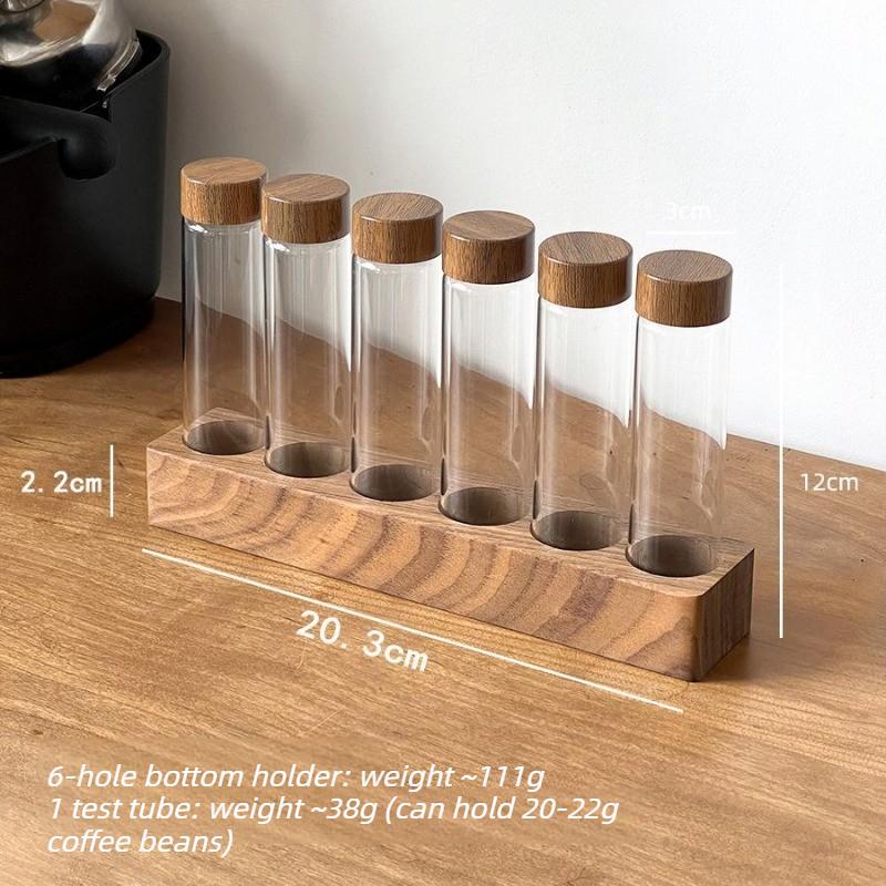 

Coffee Beans Storage Bottles Desktop Glass Refill Bottle Bar Counter Storage Jars Multifunctional Home Organize Accessories