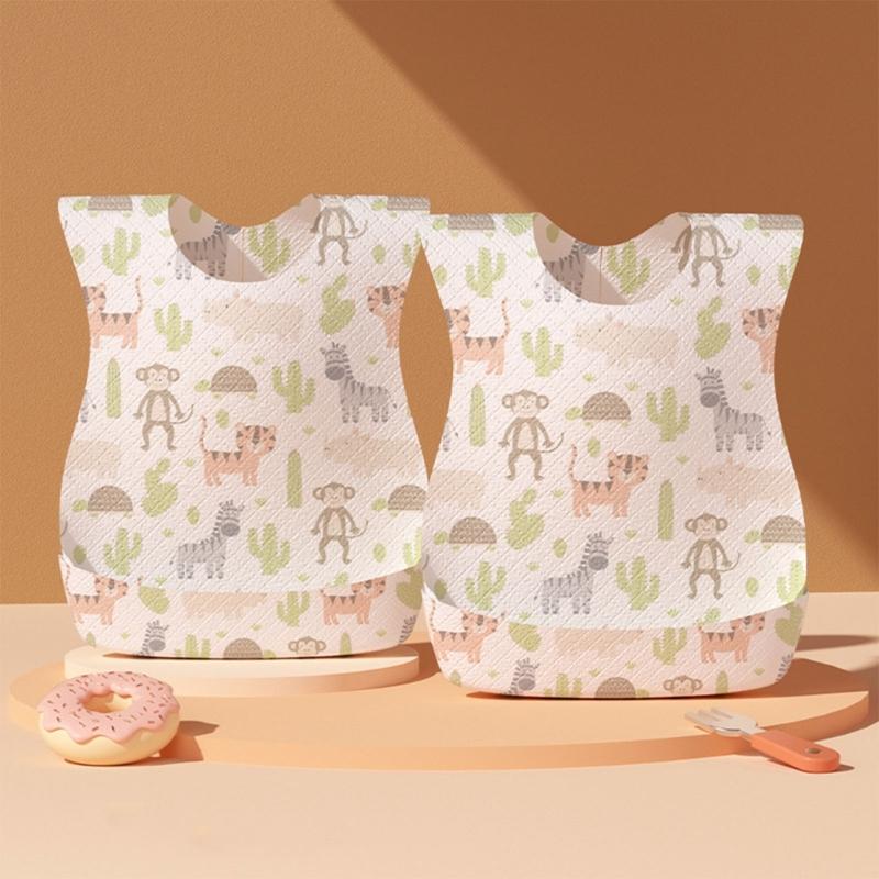 10pcs or 20pcs Disposable Bib for Baby Waterproof Saliva Towel Leakproof Burping Cloths Separately Packaged for Infant