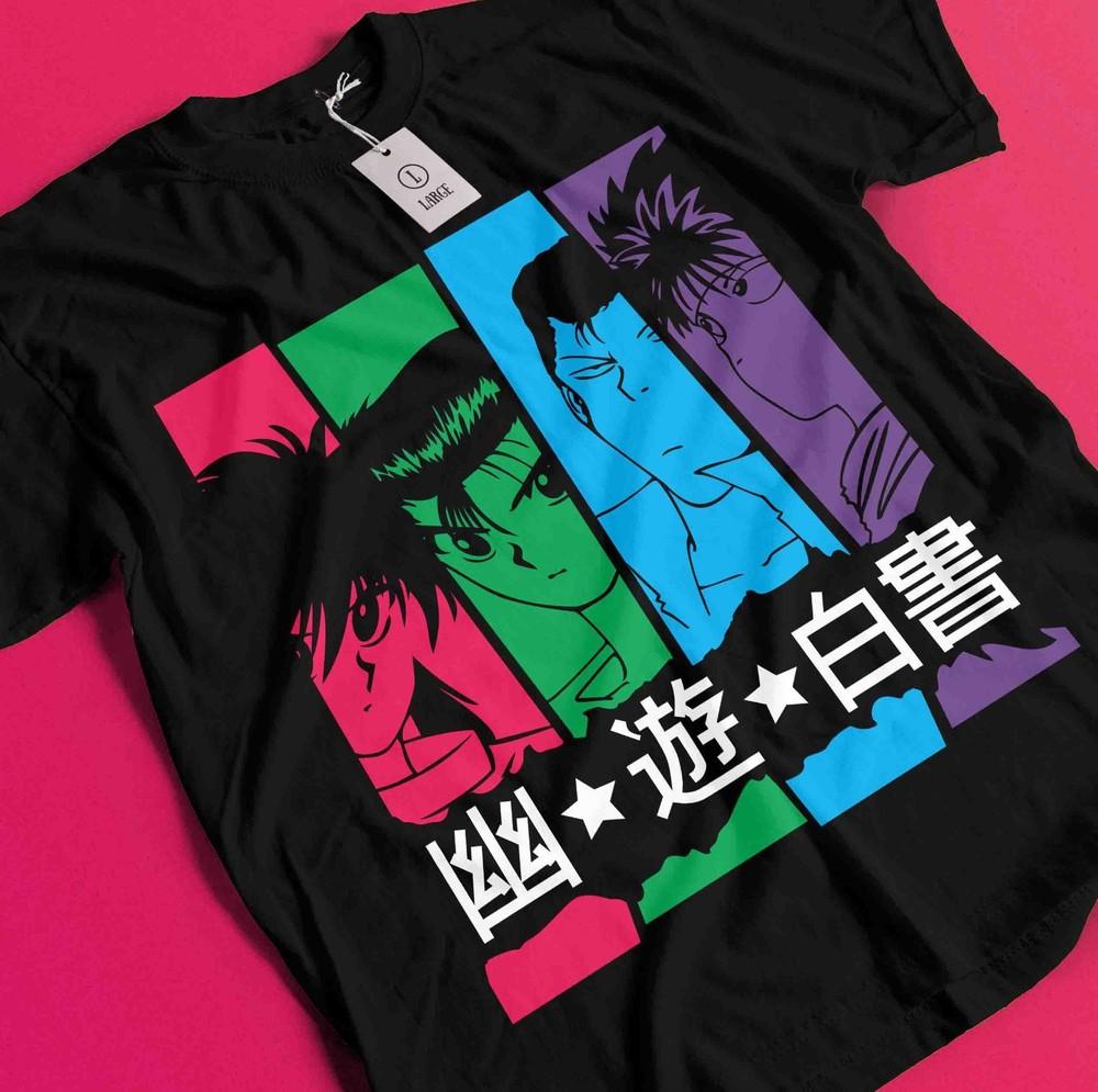 Yu Yu Hakusho T-shirt Yusuke Urameshi Tshirt Kuwabara Kurama Hiel Shirt Anime BB1273