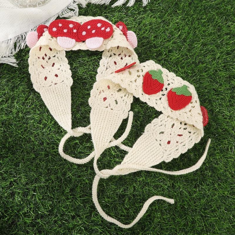 Women's Headbands Triangles Headscarves Elastic Lovely Pattern Hair Scarf Women's Girls Hair Accessory