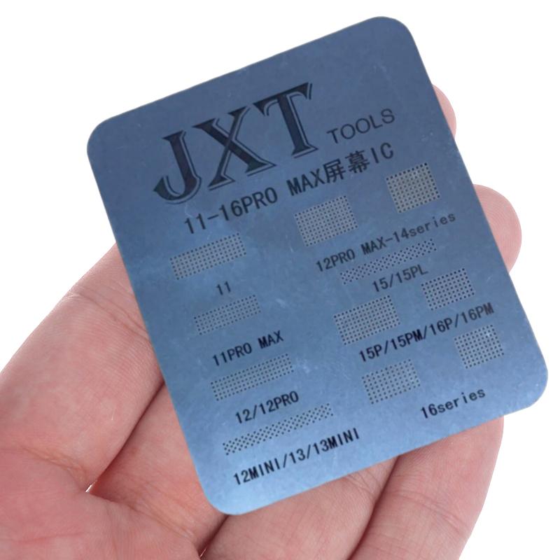 

Universal For IP 11 12 13 14 15 Pro Max Flex Screen Chip Steel Net LCD Screen Display IC Protection BGA Reballing Stencils onesize