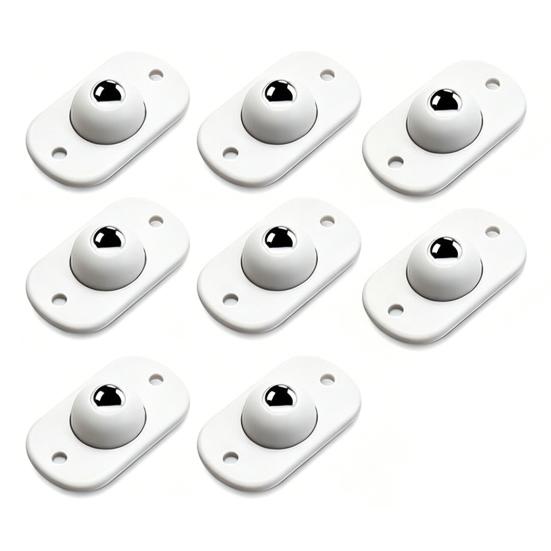 4/8/12/16/20 Piezas Ruedas Giratorias Adhesivas, Deslizador Rodante de Acero Inoxidable para Electrodomésticos de Cocina, Ruedas Giratorias de 360 Grados Adhesivas para Cafetera,