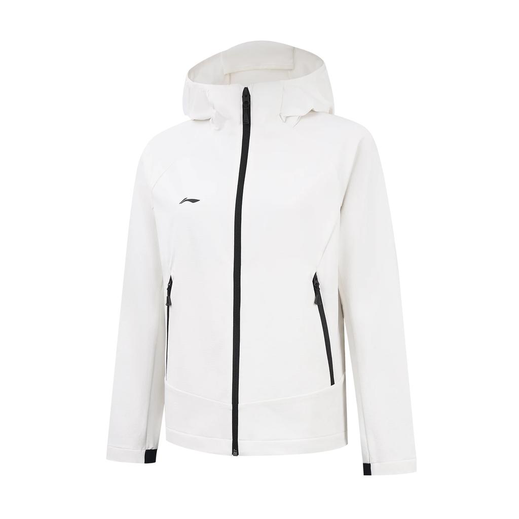 Li Ning Group Purchase Series Back Letter Zipper Hooded Versatile Sports Casual Windbreaker Women Outerwear AFDVF92-3